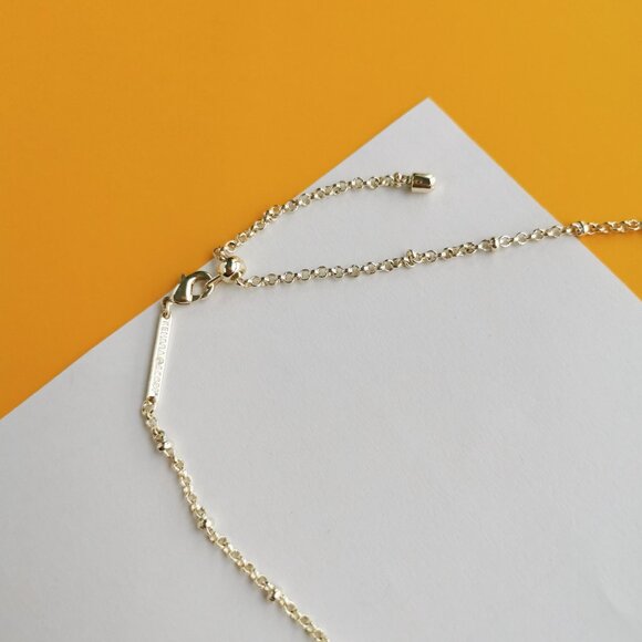 Ansley Heart Gold Black Obsidian Long Pendant Necklace by Kendra Scott - Picture 4 of 4